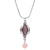 Amethyst Moonstone And Crystal Pendant Necklace