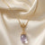 Clear Glass Egg Pendant Necklace