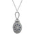 Art Deco Floral Blue Enamel Sapphire Crystal Mirror Necklace