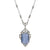 Jazzy Filigree Blue Octagon Moonstone And Crystal Pendant