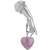 Belle Epoch Ladies Hand Light Purple Bead Heart Brooch