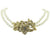 Antiquities Couture Faux Pearl Double Strand Crystal Flower LONG Necklace