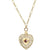 Manor House Pink Purple Rose Heart Mirror Necklace