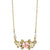 Faux Pearl Pink Porcelain Rose Pendant Necklace