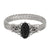 Ancient Priestess Oval Black Stone Cameo Belt Bracelet