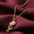 Pink Porcelain Rosebud Dainty Pendant Necklace