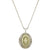 Two Tone Crystal Oval Locket Necklace