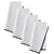 Atelier 4 PACK Napkins White With Black Edge