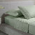 Cotton Flannelette Sage Sheet Set