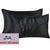 Silk Dual Fabric Black Pillowcase Pair
