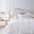 Elma White Jacquard 3pc Comforter Set