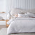 Elma White Jacquard Quilt Cover Set
