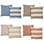 Hickory Stripe And Basket Weave Cushion 2 PACK (45 x 45cm)