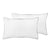 Hotel White/Black Cotton Piped Standard Pillowcase Pair