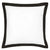 Hotel White/Black Tailored Cotton European Pillowcase