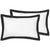 Hotel White/Black Tailored Cotton Standard Pillowcase Pair