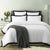 Hotel White/Black Tailored Cotton Quilt Cover Set