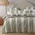 Tempo Green Cotton Jacquard Quilt Cover Set