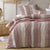 Tempo Red Cotton Jacquard Quilt Cover Set