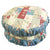 Quilted Round Blue Floral Cushion (56cm Dia)