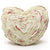 Country Shaggy Heart Ivory Cushion