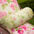 Floral Green English Country Rose Bolster