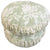 Quilted Round Green Floral Cushion (50cm Dia)