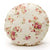 Floral Round Cushion Ivory (50cm Dia)