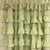 Frilly Green Tap Top Curtain Pair (110 x 220cm)