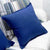 Linen Cotton Blue Coastal Cushion (40 x 40cm)
