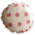 Round Ruffle Rose Ivory Cushion (45cm Dia)