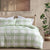 Ashlea Sage Waffle Quilt Cover Set