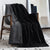 Benz Black Faux Fur Throw (130 x 170cm)