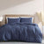 Byron Navy Seersucker Quilt Cover Set