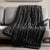Clayton Black Faux Fur Throw (130 x 170cm)