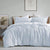 Frankie Stripe Sage Quilt Cover Set