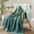 Isla Knitted Green Throw (127 x 152cm)
