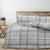 Ronan Grey Yarn Dyed Quilt Cover Set