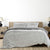 Striped Faux Fur Grey Quilt Cover Set