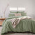 French Linen Sage Quilt Cover Set