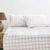 Grid Boysenberry Flannelette Fitted Sheet And Pillowcase Set