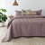 Herringbone Mauve Embossed Coverlet Set