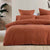 Luna Rust Jacquard Quilt Cover Set