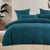 Luna Teal Jacquard Quilt Cover Set