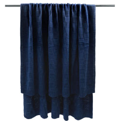 Solomon Throw Navy (130 x 200cm) by Bambury – Cottonbox Pty Ltd