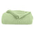 Cotton Waffle Leek Green Blanket