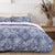 Samara Blue Jacquard Quilt Cover Set