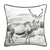 Alpine Stag Sepia Velvet Cushion (43 x 43cm)