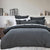 Hallston Charcoal Quilt Cover Set