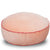 Classic Velvet Pink Round Floor Cushion Cover (60Dia x 15H cm)